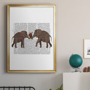 Elephant Bouquet, Landscape Premium Framed Print - Ready to Hang