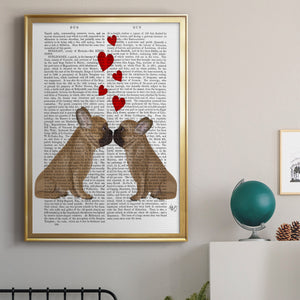 French Kiss and Hearts Premium Framed Print - Ready to Hang