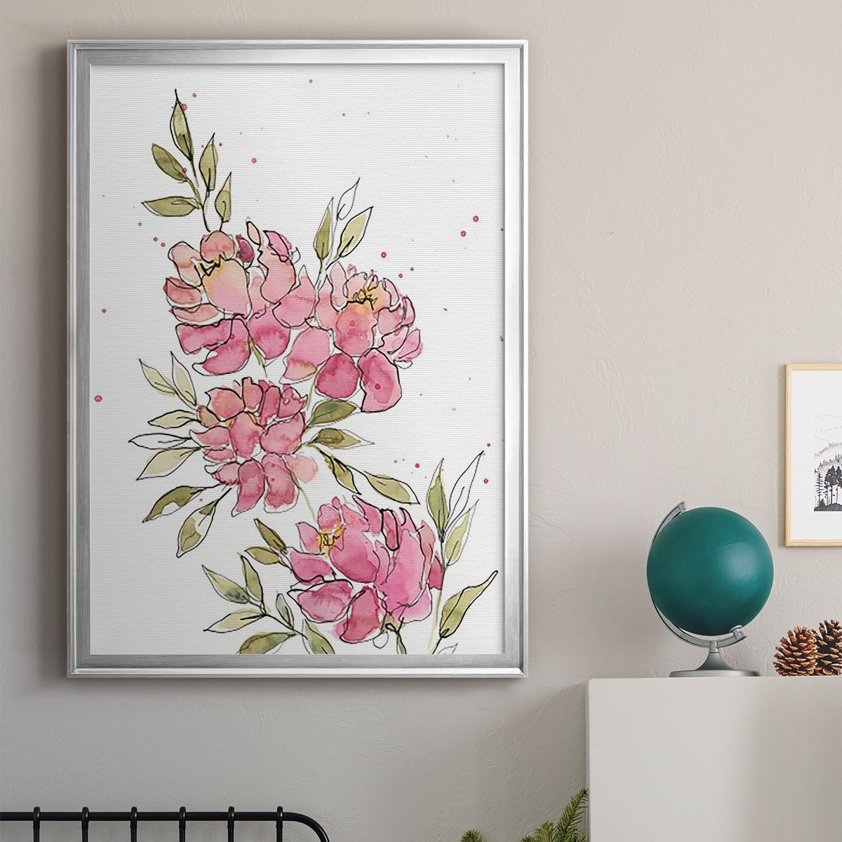 Watercolor Blooms I Premium Framed Print - Ready to Hang