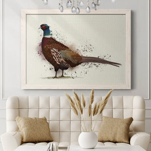 Pheasant Splash 1-Premium Framed Canvas - Ready to Hang