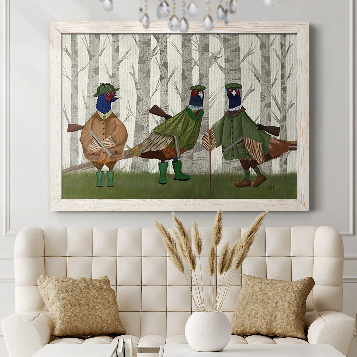 Pheasant Shooting Party Group 2-Premium Framed Canvas - Ready to Hang