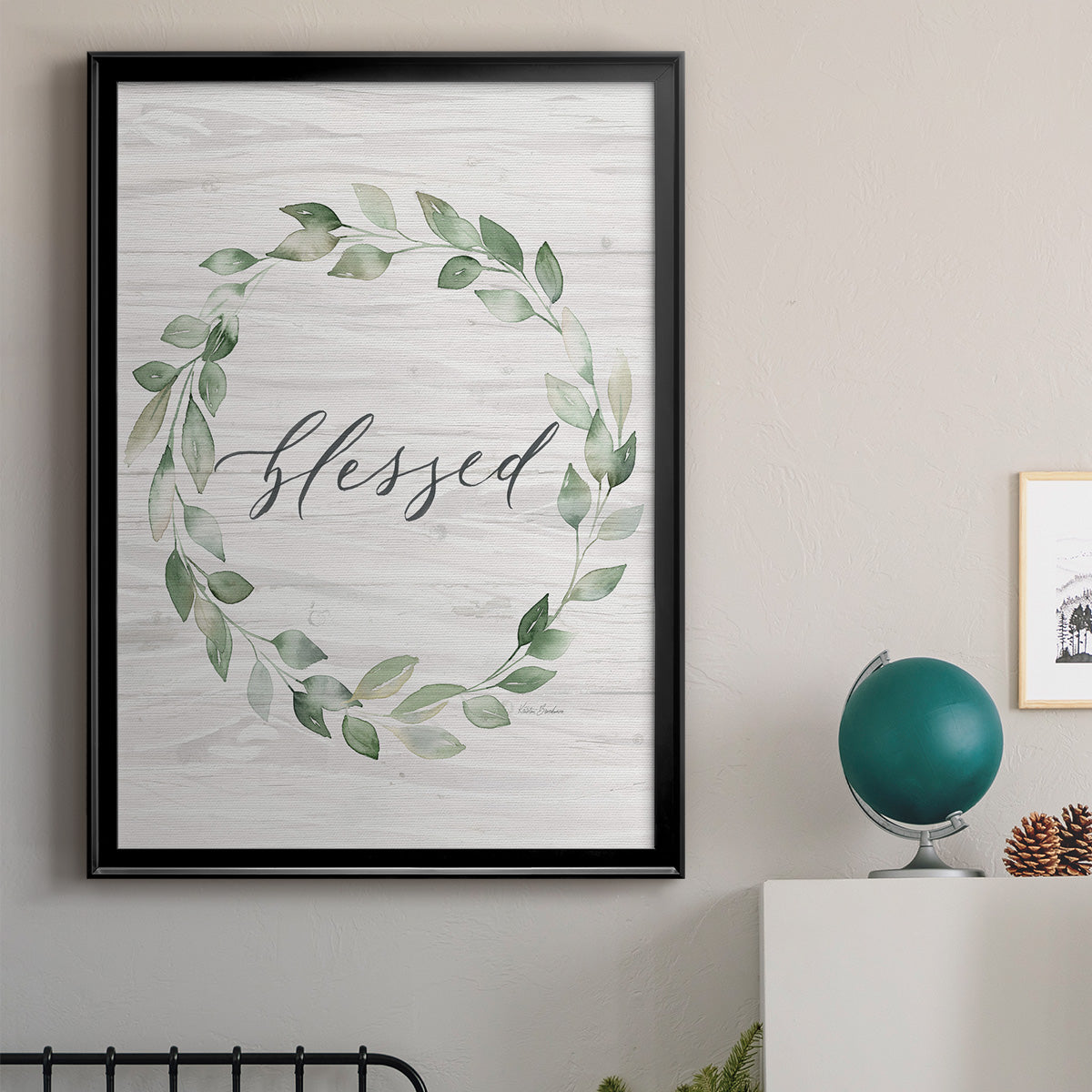 Blessed Wreath Premium Framed Print - Ready to Hang