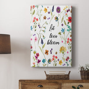 Let Love Bloom Premium Gallery Wrapped Canvas - Ready to Hang