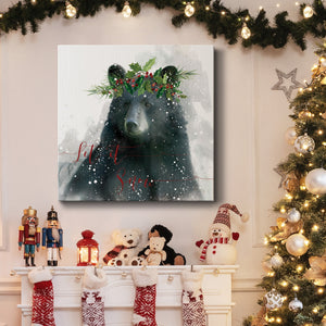 Let It Snow Bear-Premium Gallery Wrapped Canvas - Ready to Hang