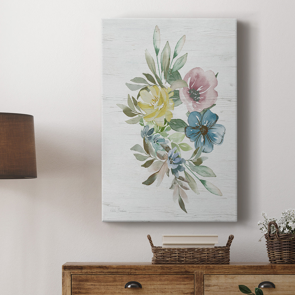 Spring Meadow Arrangement I Premium Gallery Wrapped Canvas - Ready to Hang
