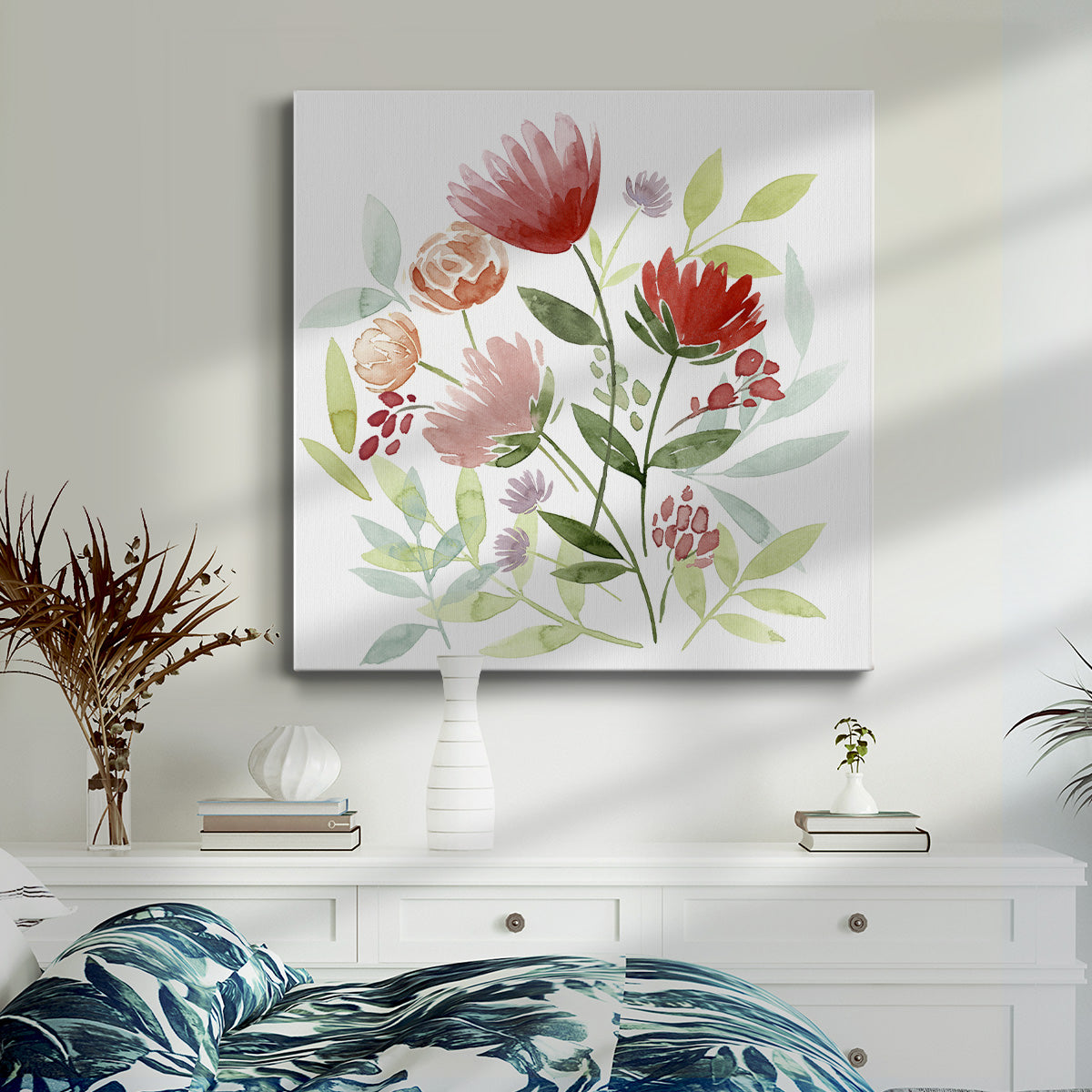 Country Bouquet I-Premium Gallery Wrapped Canvas - Ready to Hang