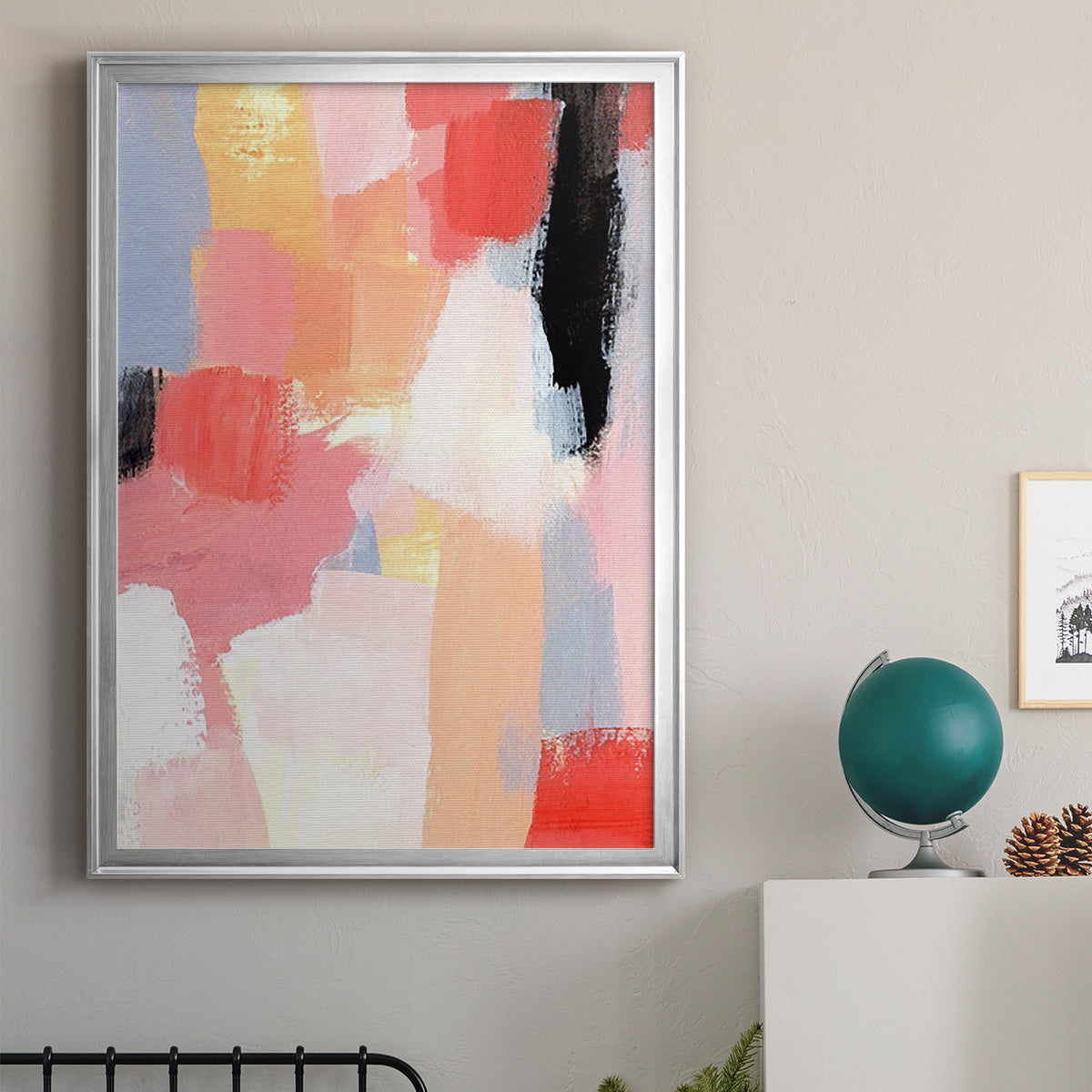Aerial Scarlet I Premium Framed Print - Ready to Hang