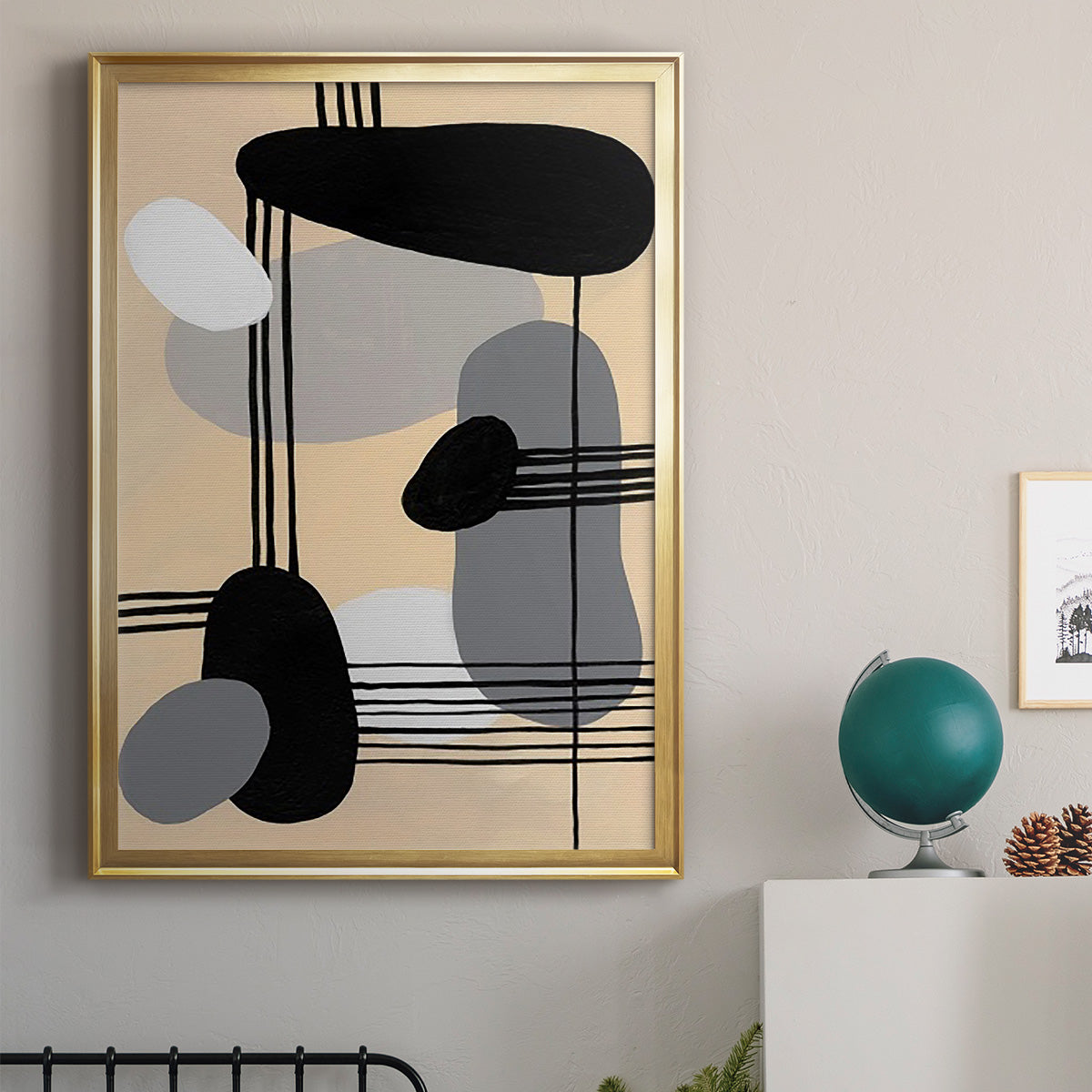 Interconnected Shapes II Premium Framed Print - Ready to Hang