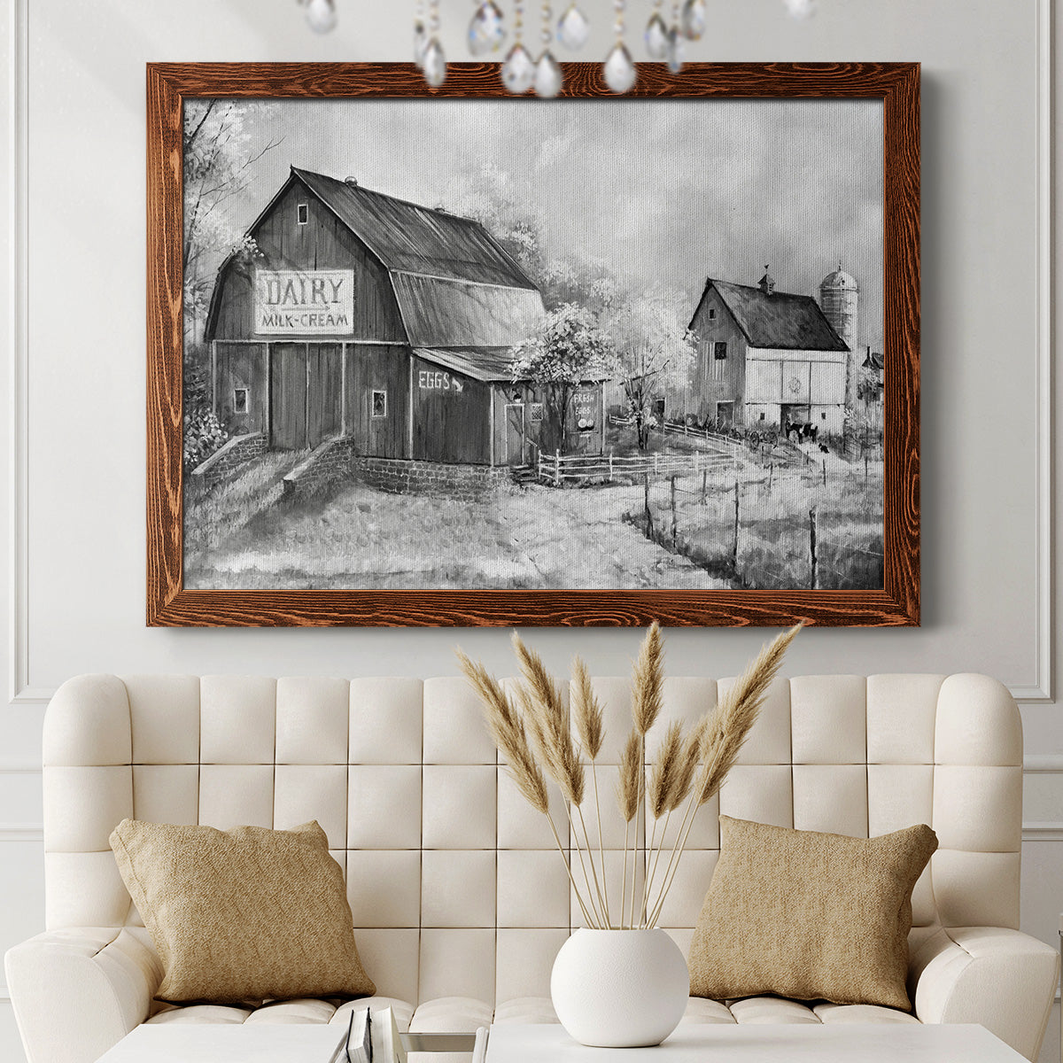 Day at the Farm-Premium Framed Canvas - Ready to Hang