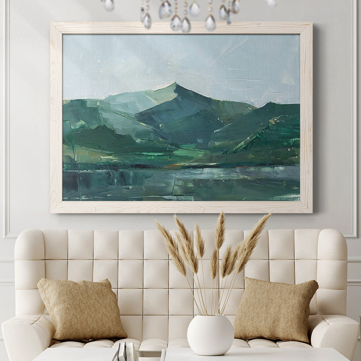 Green Grey Mountains I-Premium Framed Canvas - Ready to Hang