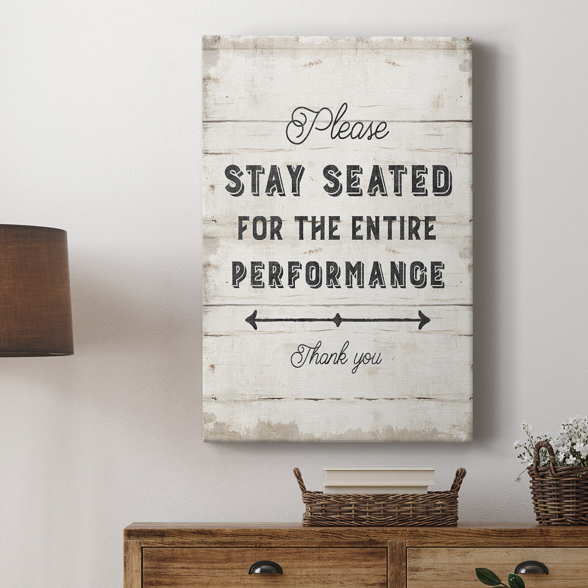 Please Stay Seated Premium Gallery Wrapped Canvas - Ready to Hang