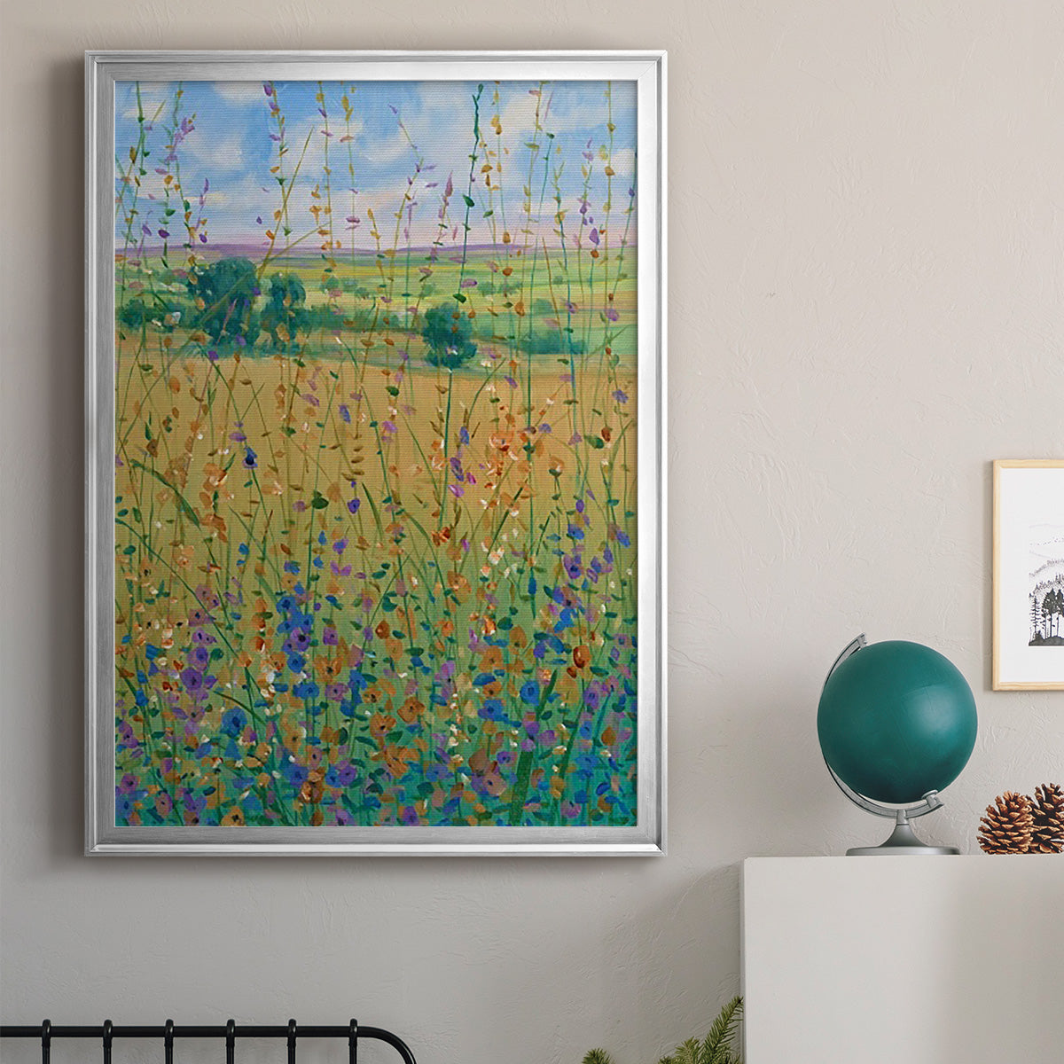 Wildflower Path I Premium Framed Print - Ready to Hang
