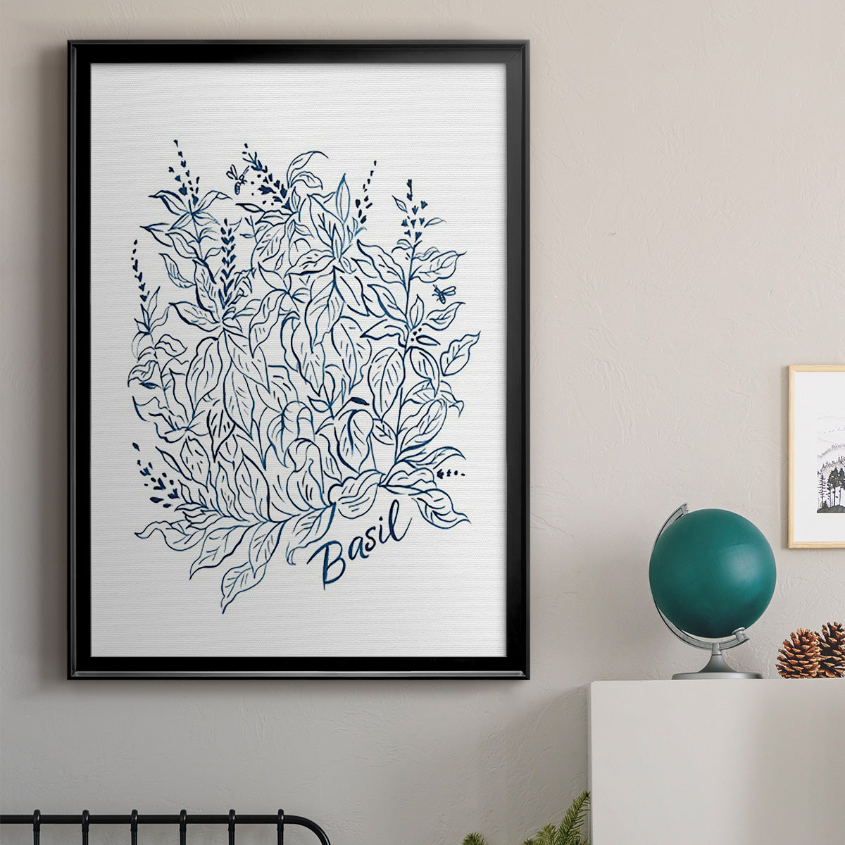 Summer Herb Garden Sketches I Premium Framed Print - Ready to Hang