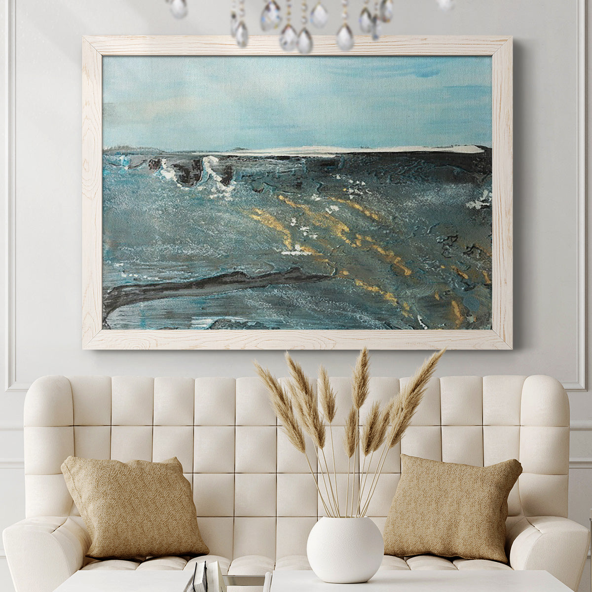 Flow of Love in Ocean II-Premium Framed Canvas - Ready to Hang