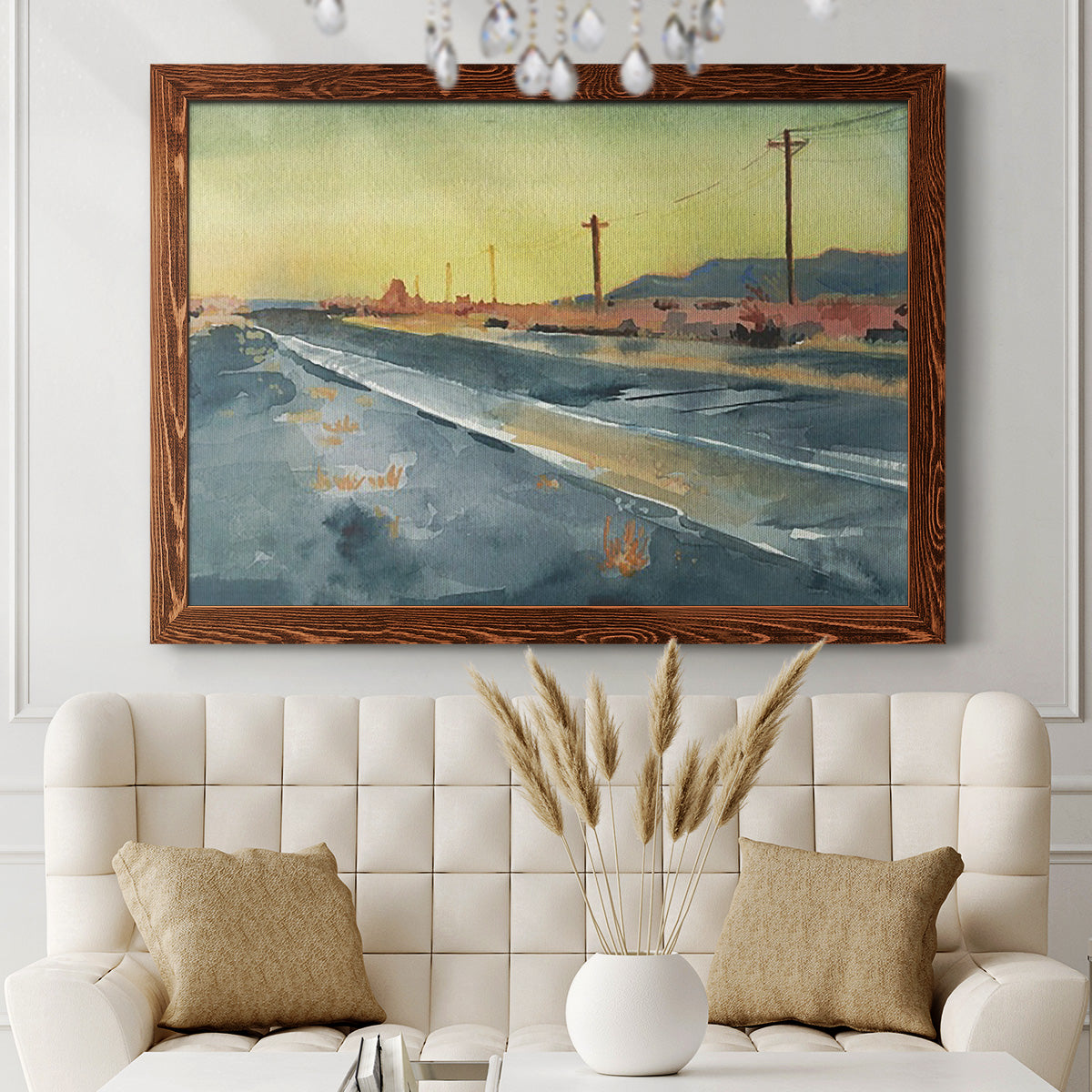 Deserted Highway I-Premium Framed Canvas - Ready to Hang