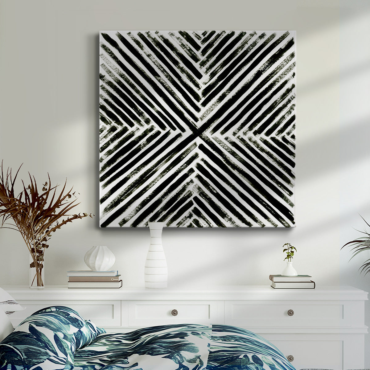 Concentric Ink I-Premium Gallery Wrapped Canvas - Ready to Hang
