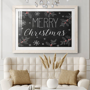 Merry Christmas Chalkboard-Premium Framed Print - Ready to Hang
