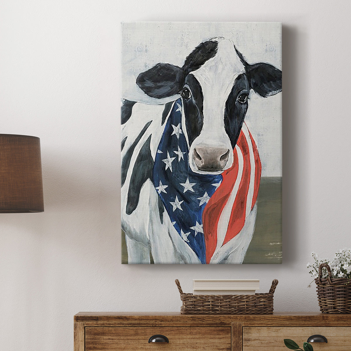 American Cow II Premium Gallery Wrapped Canvas - Ready to Hang