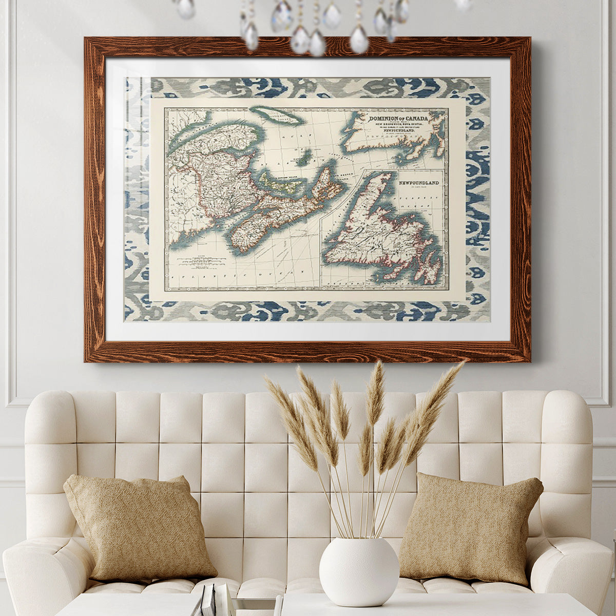 Bordered Map of Canada-Premium Framed Print - Ready to Hang