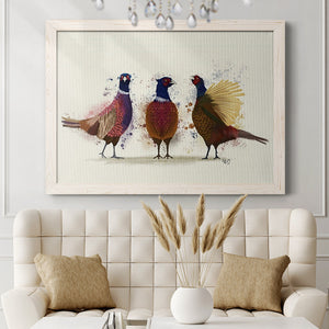 Pheasant Trio-Premium Framed Canvas - Ready to Hang