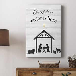 The Savior is Born Premium Gallery Wrapped Canvas - Ready to Hang
