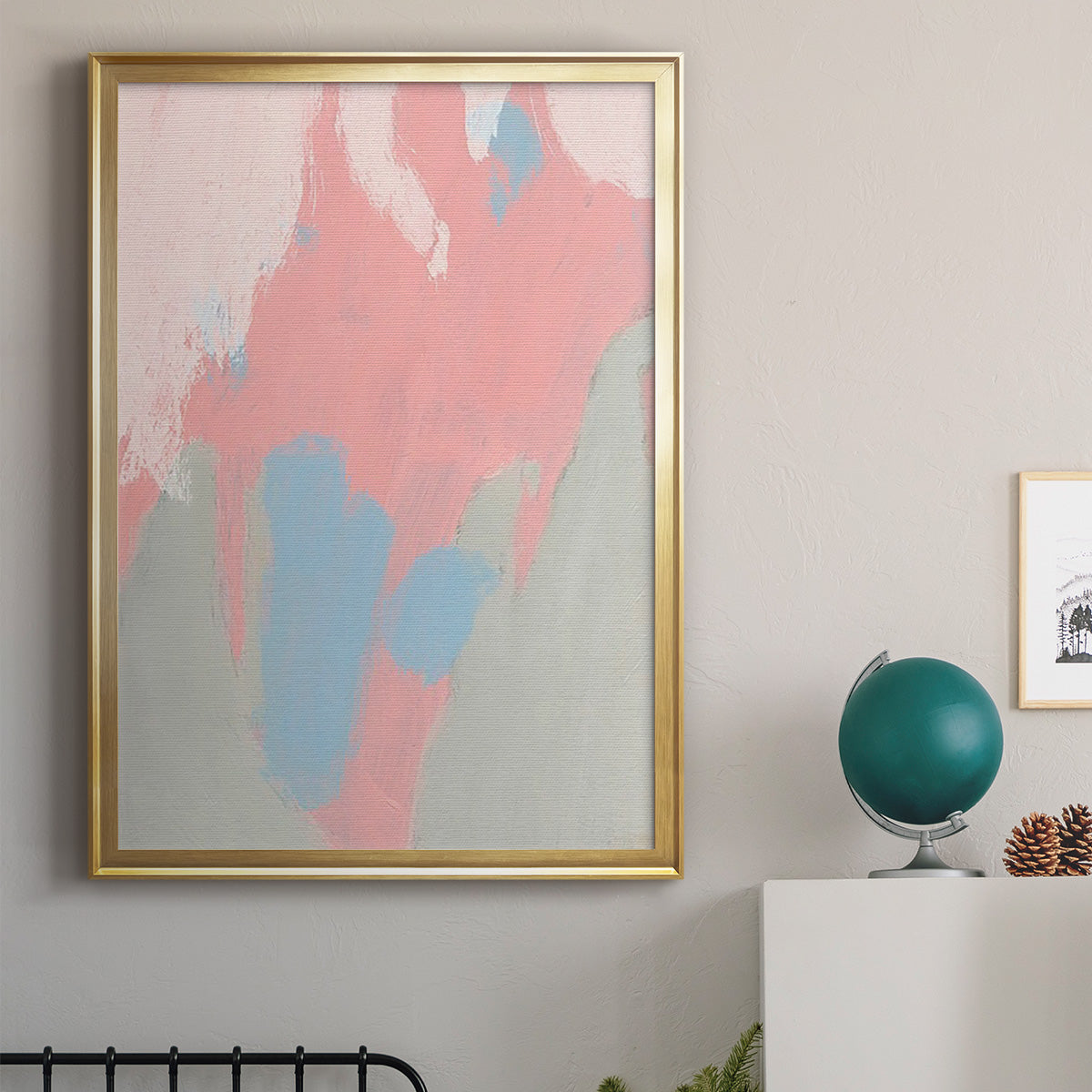 Blushing Abstract III Premium Framed Print - Ready to Hang