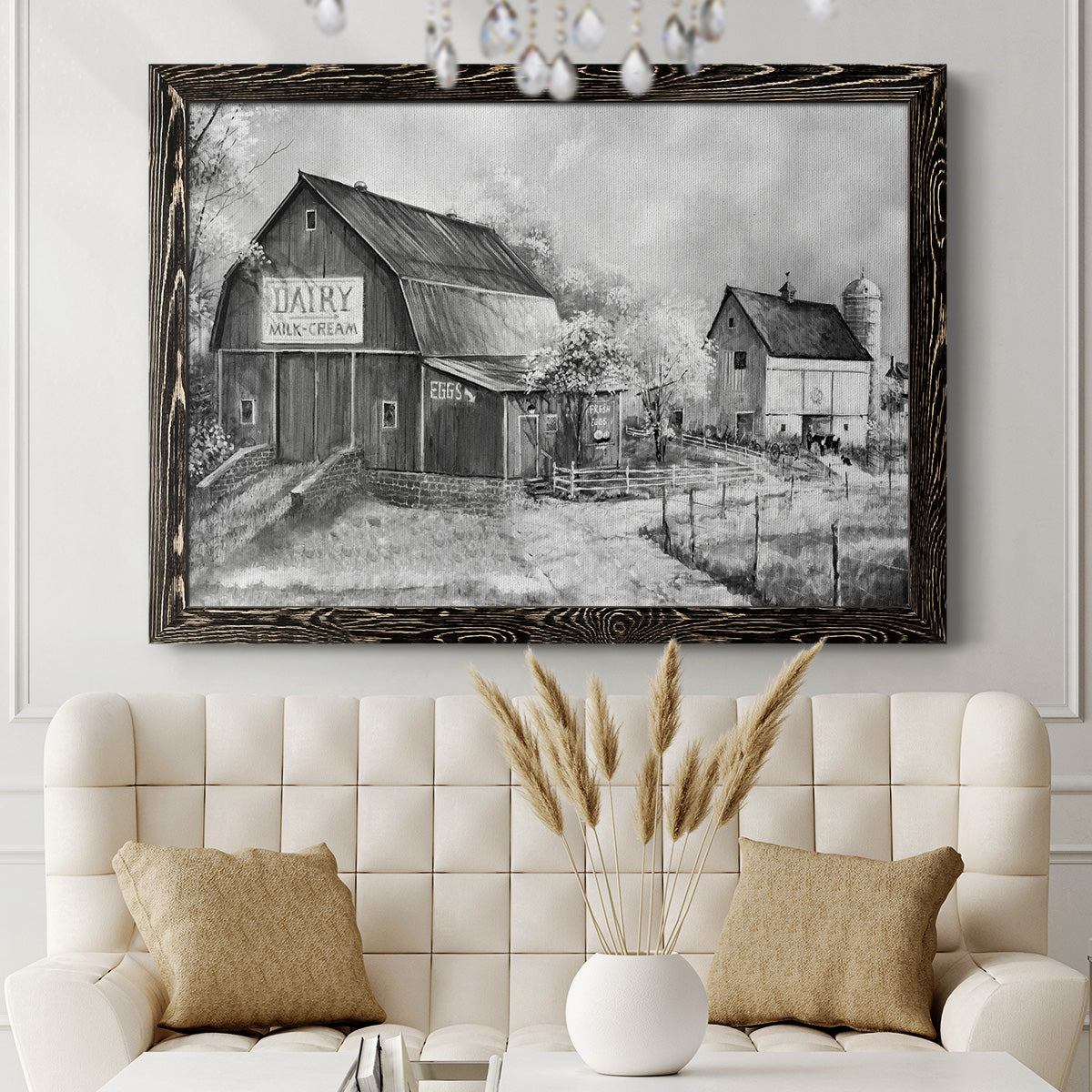 Day at the Farm-Premium Framed Canvas - Ready to Hang