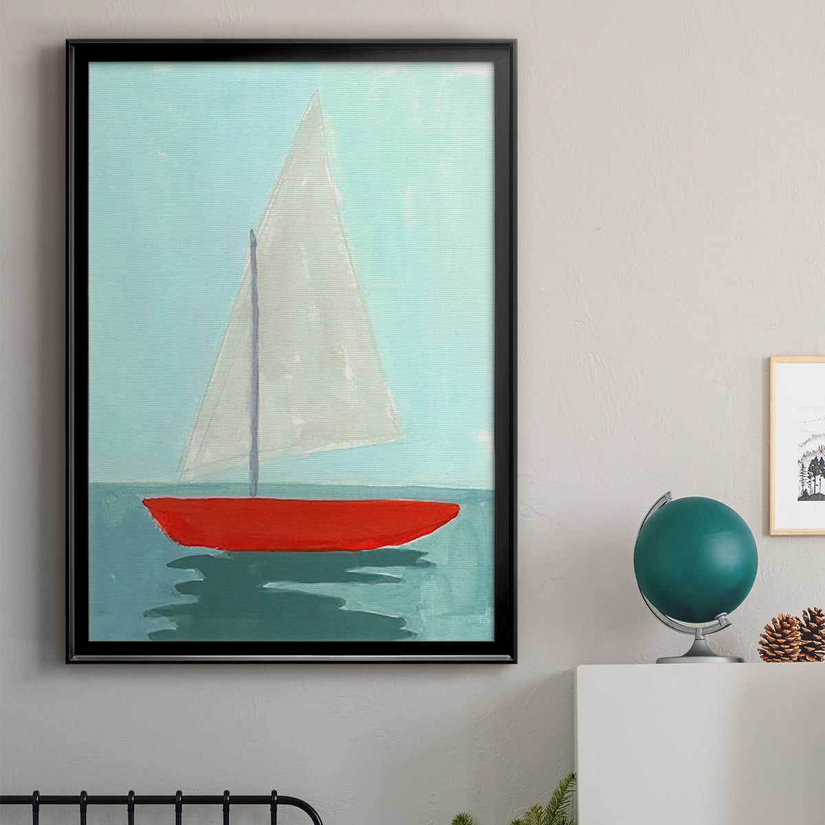 Small Sail II Premium Framed Print - Ready to Hang