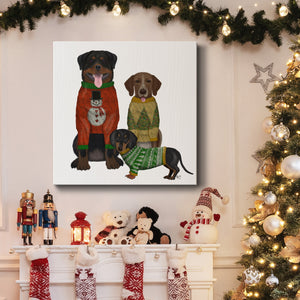 Christmas Des - Ugly Christmas Sweater Competition-Premium Gallery Wrapped Canvas - Ready to Hang