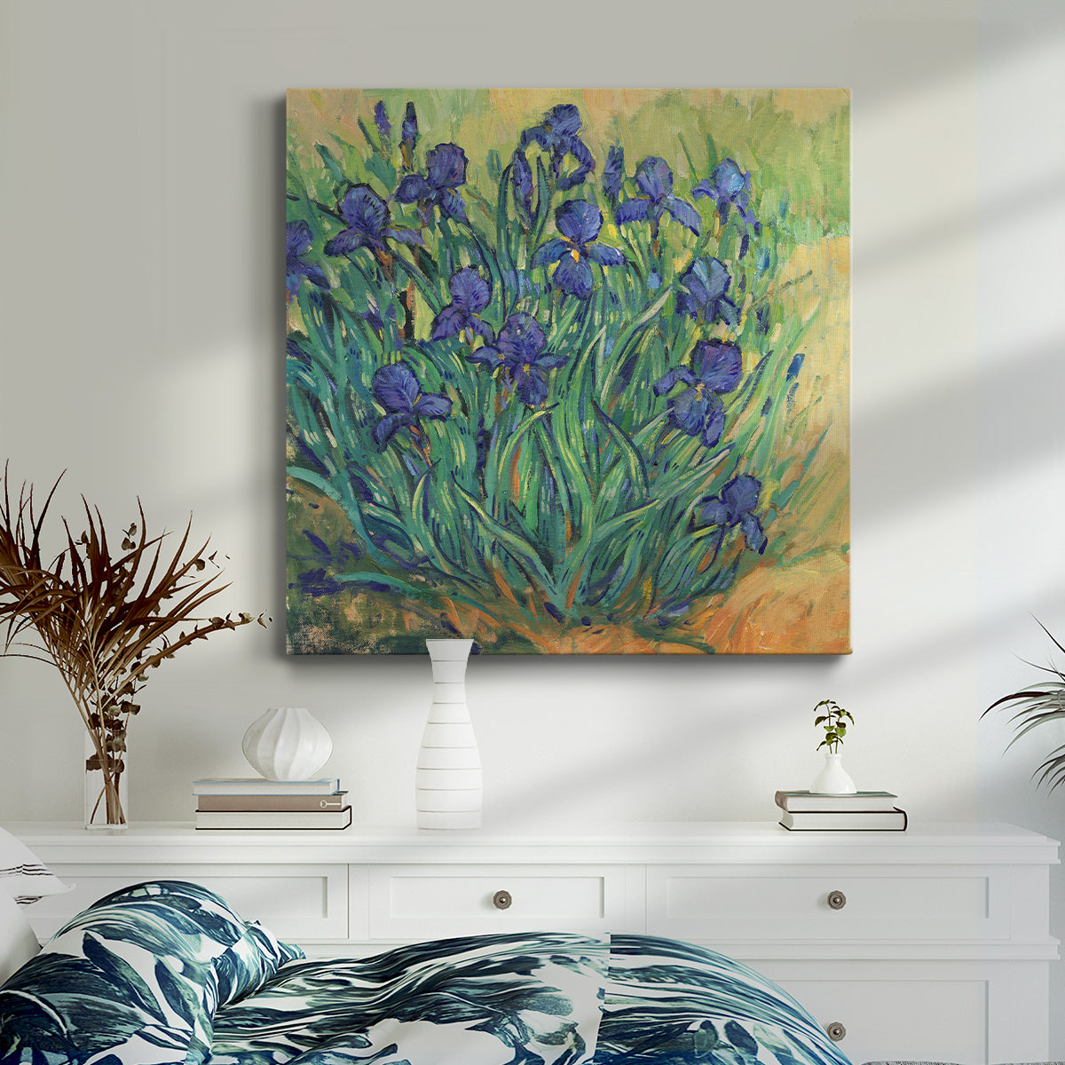 Irises in Bloom II-Premium Gallery Wrapped Canvas - Ready to Hang