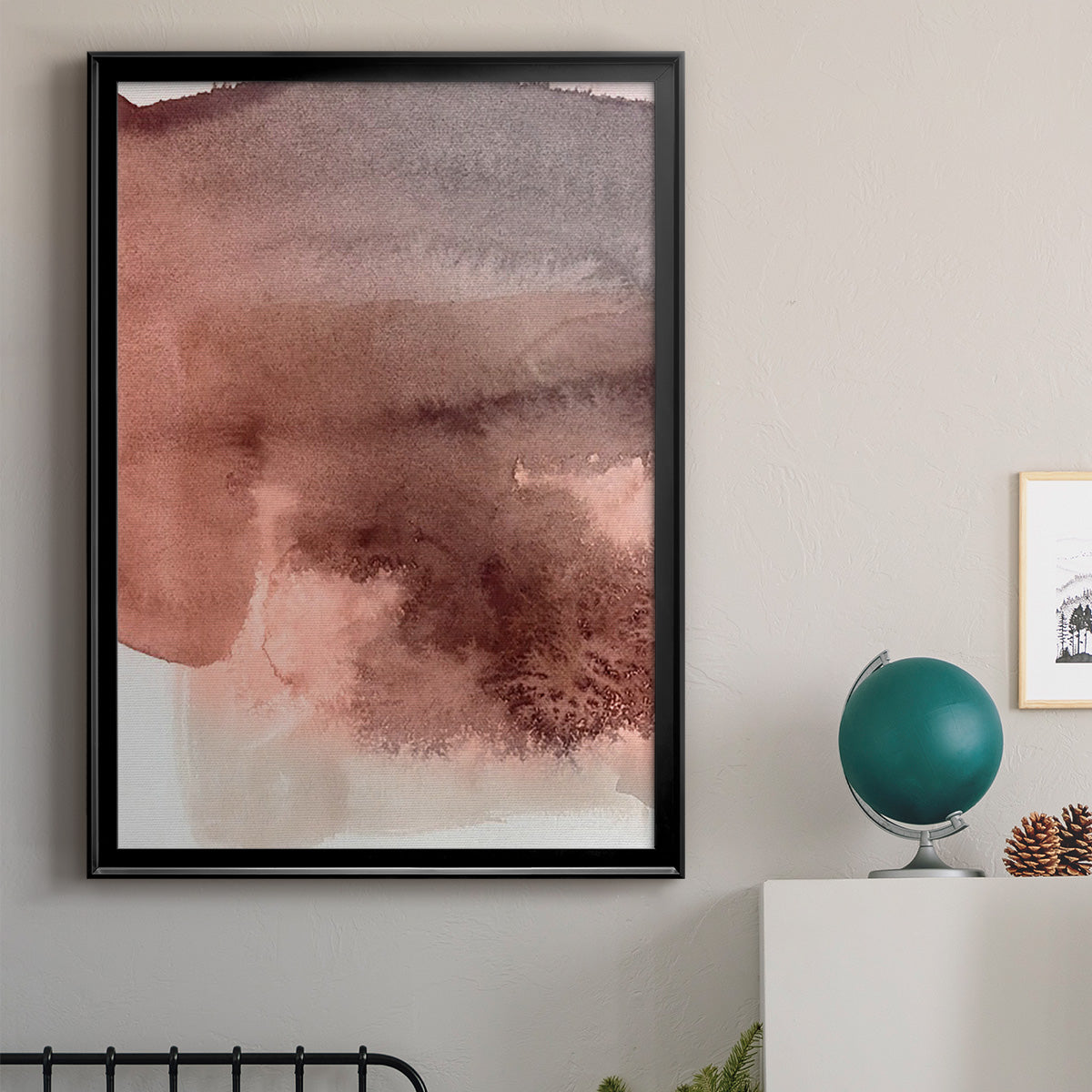 Red Ochre Abstract II Premium Framed Print - Ready to Hang
