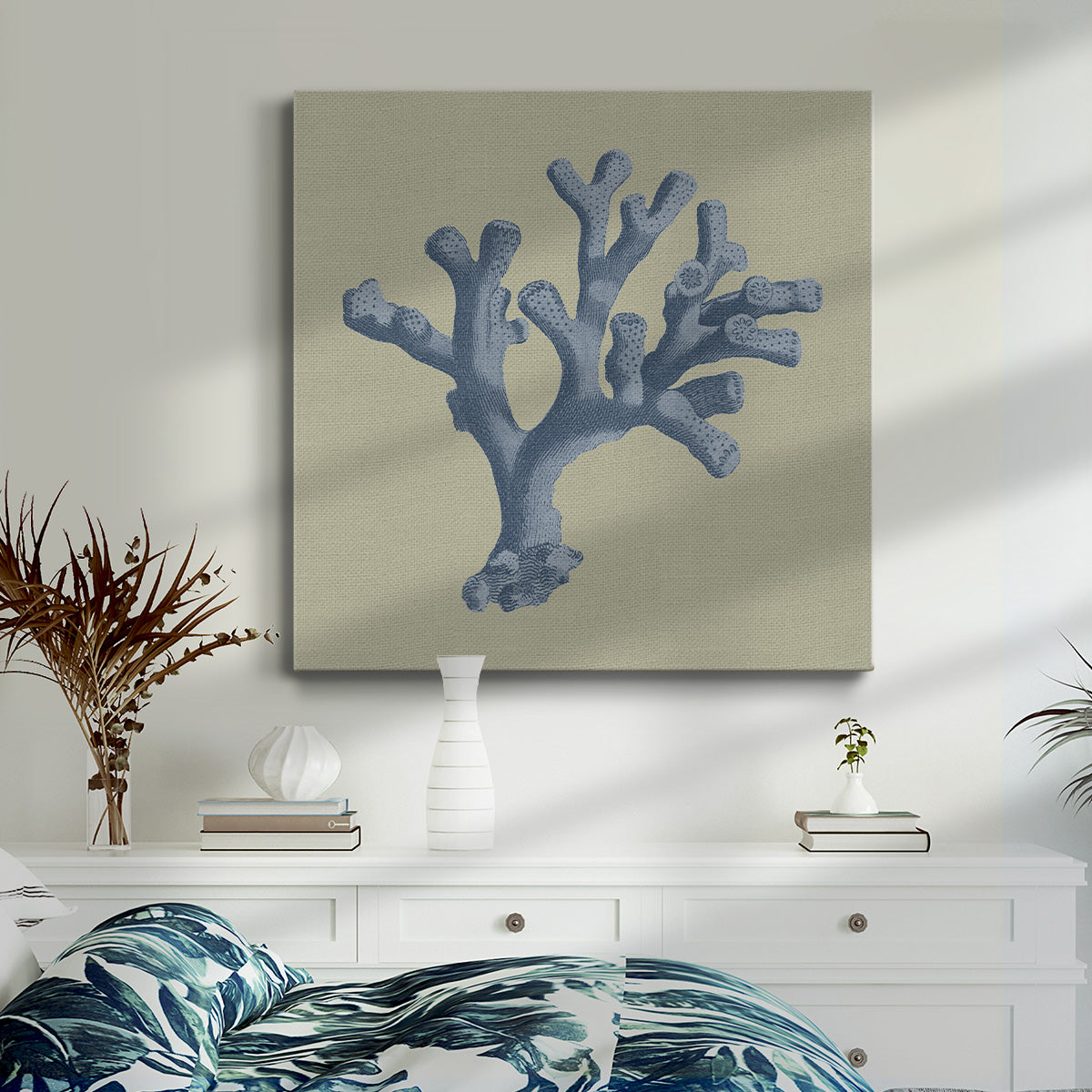 Chambray Coral II-Premium Gallery Wrapped Canvas - Ready to Hang