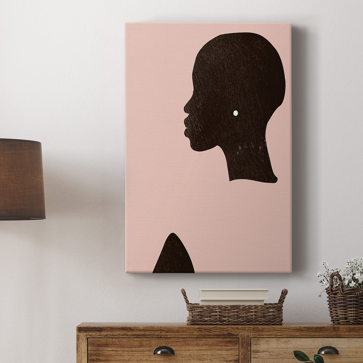Pink Silhouette I Premium Gallery Wrapped Canvas - Ready to Hang
