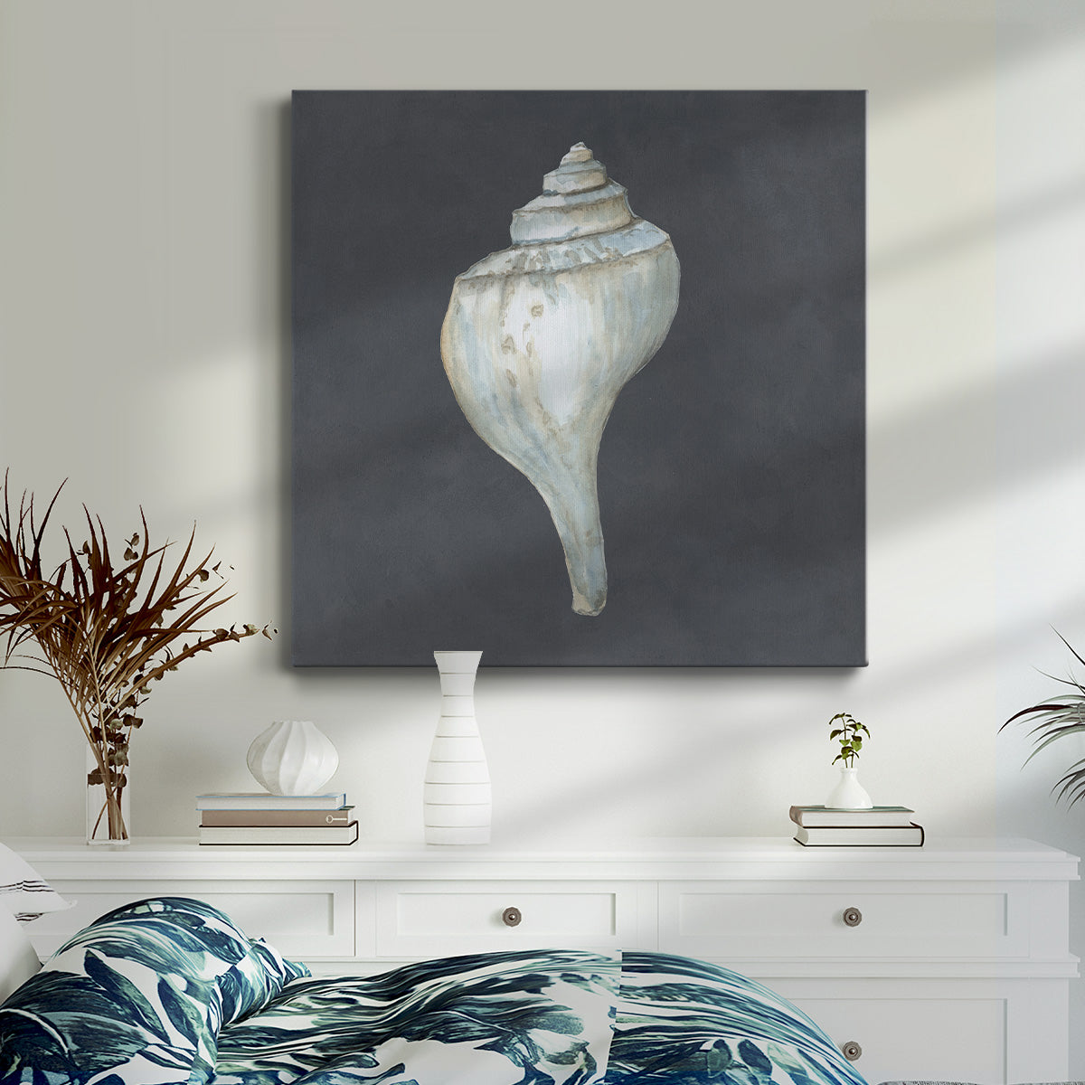 Shell on Slate IV-Premium Gallery Wrapped Canvas - Ready to Hang