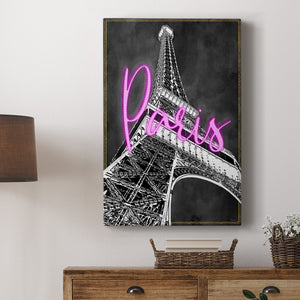 Neon Nights In Paris Premium Gallery Wrapped Canvas - Ready to Hang