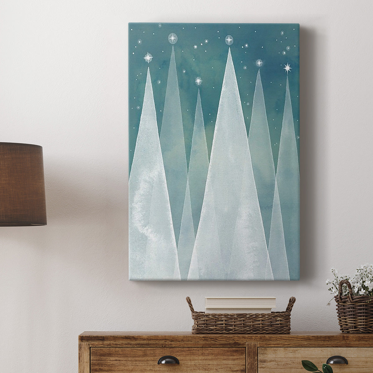 Mod Evergreens I Premium Gallery Wrapped Canvas - Ready to Hang