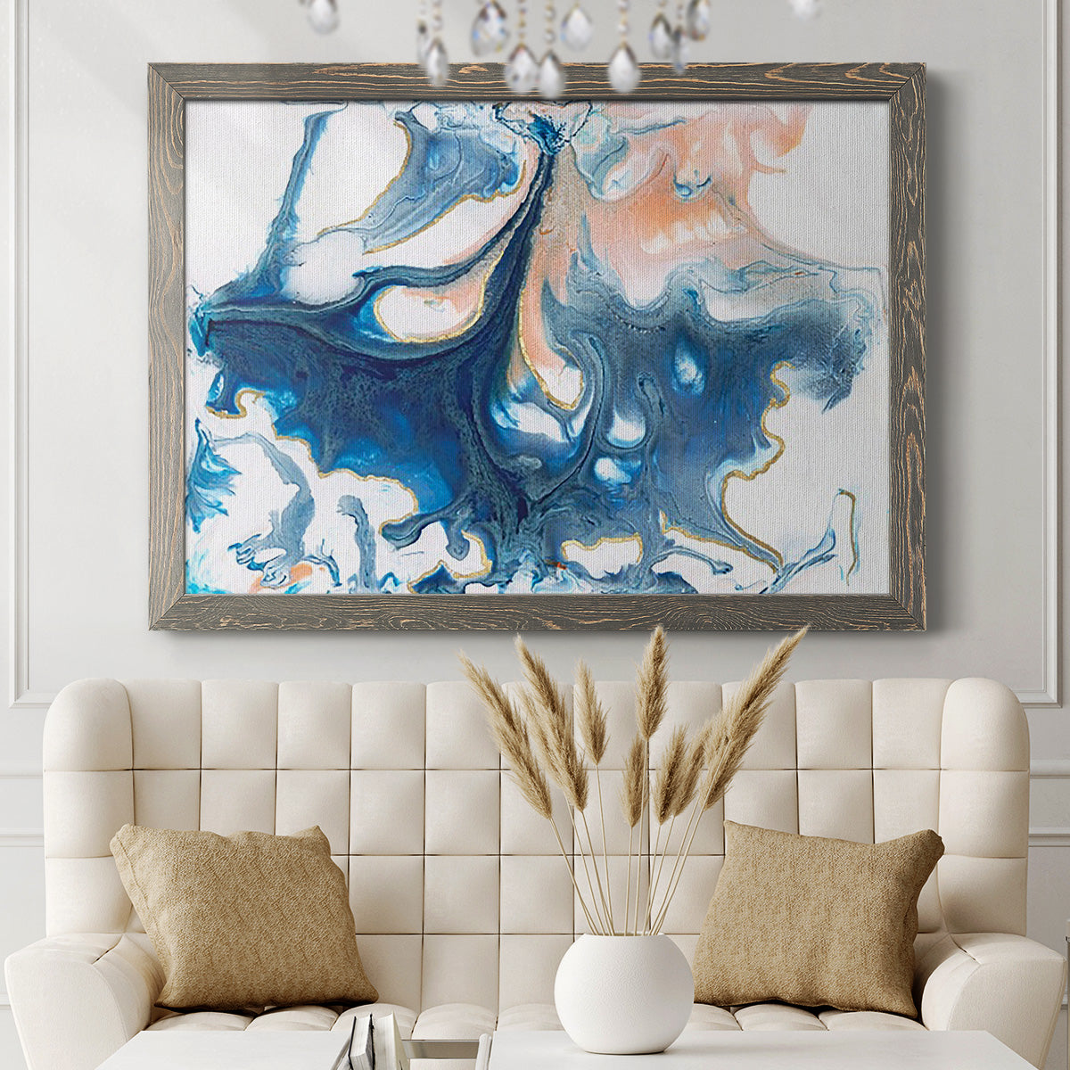 Dancing Blue I-Premium Framed Canvas - Ready to Hang