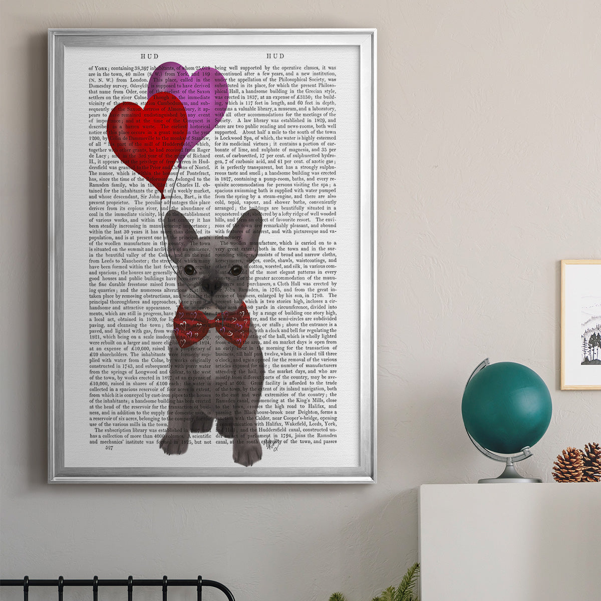 French Bulldog and Balloons Premium Framed Print - Ready to Hang