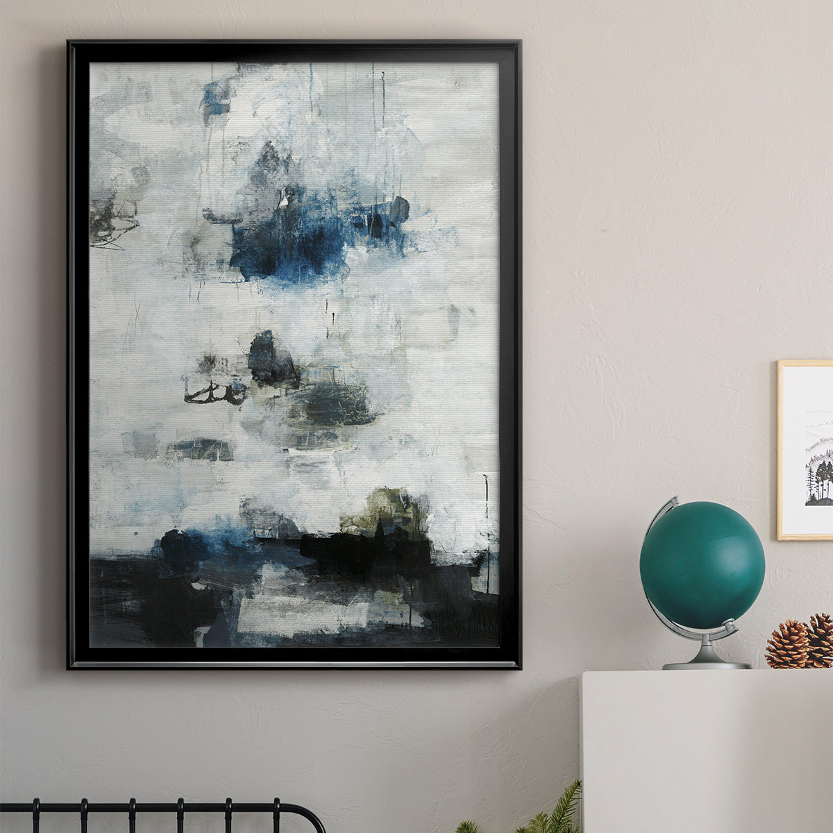 Black & Blue Premium Framed Print - Ready to Hang