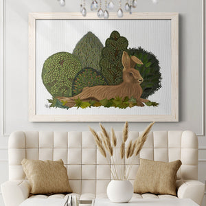 Hare Reclining in Leaves-Premium Framed Canvas - Ready to Hang