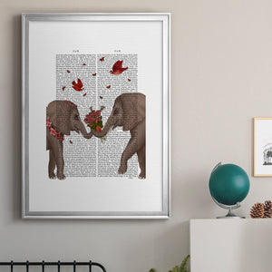 Elephant Bouquet, Portrait Premium Framed Print - Ready to Hang