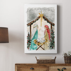 Unto Us A Child is Born Premium Gallery Wrapped Canvas - Ready to Hang