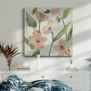 Blush Pink Blooms I-Premium Gallery Wrapped Canvas - Ready to Hang