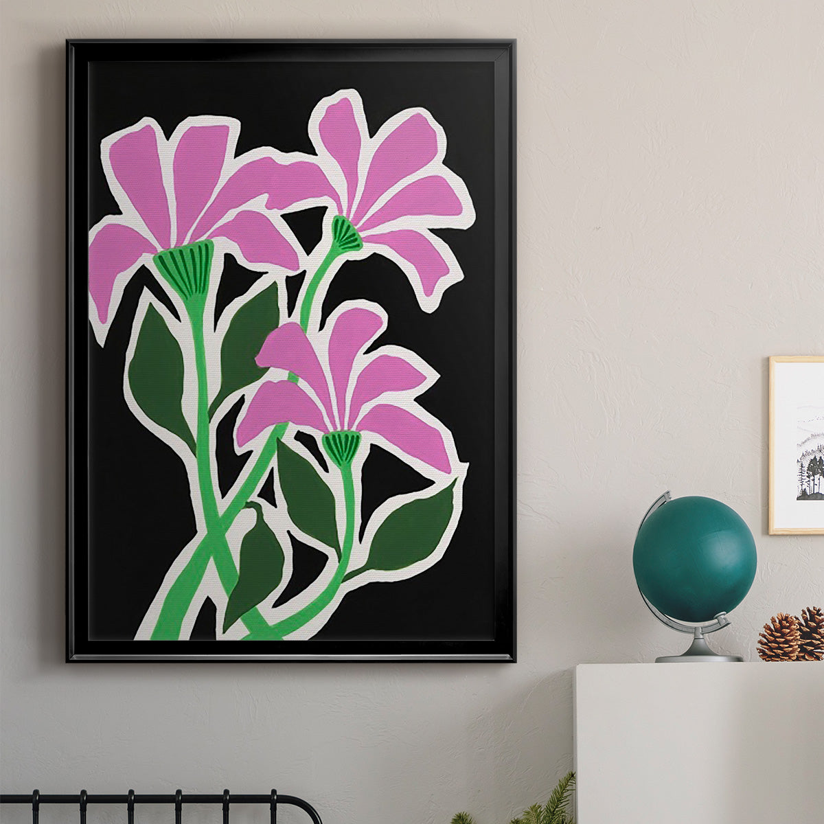Pop Flowers V Premium Framed Print - Ready to Hang
