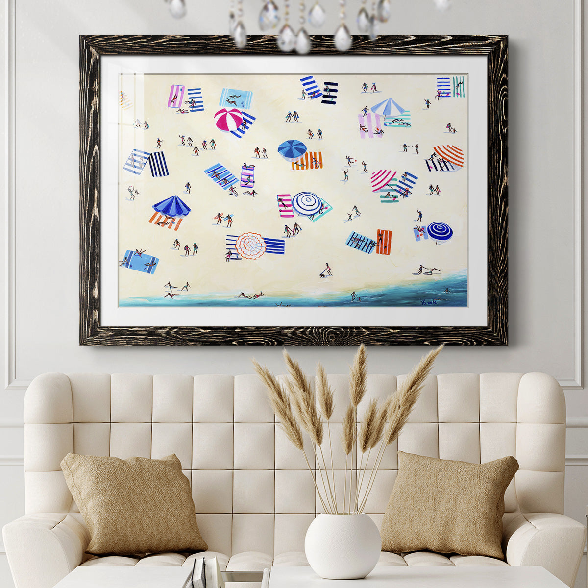Colorful Beach-Premium Framed Print - Ready to Hang