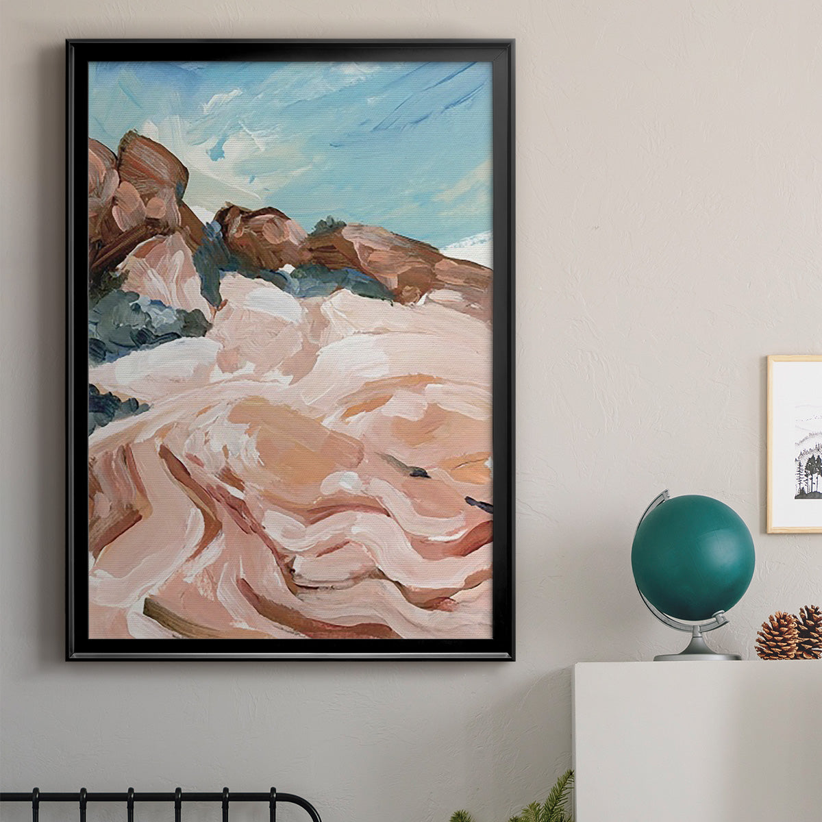 Impasto Plateau I Premium Framed Print - Ready to Hang