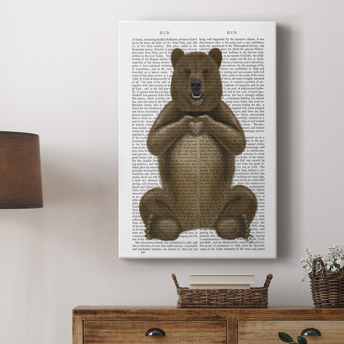 Bear and Hand Heart Premium Gallery Wrapped Canvas - Ready to Hang