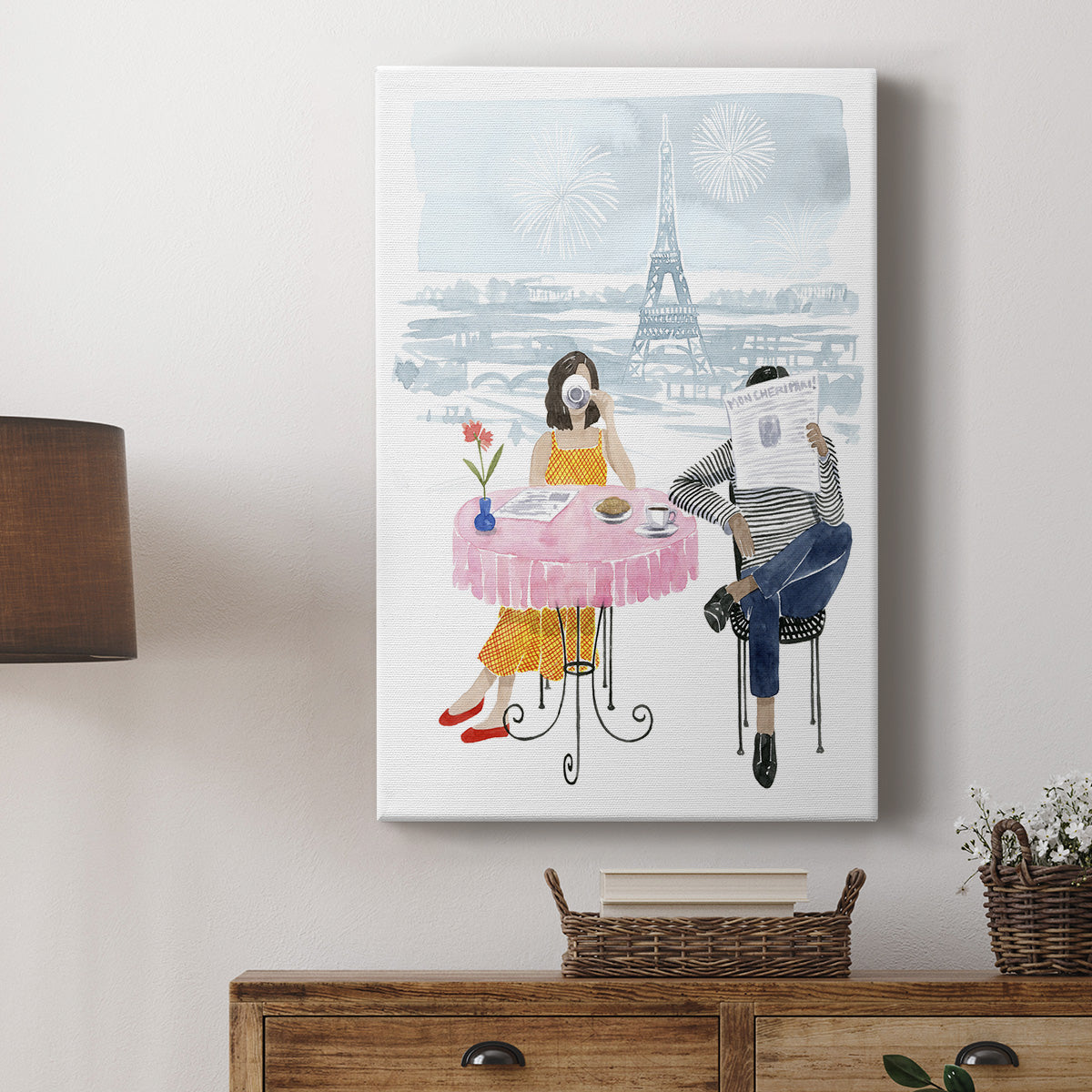 Paris in Love II Premium Gallery Wrapped Canvas - Ready to Hang