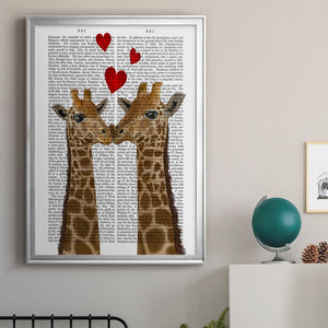 Giraffe Love Premium Framed Print - Ready to Hang