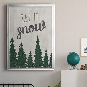 Let It Snow Forest Premium Framed Print - Ready to Hang